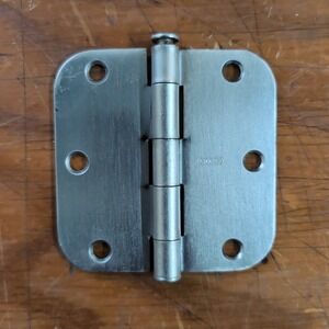 Stanley 4x4 Door Hinges Made in USA Steel Satin Nickel 5/8 Radius. Sets Of 4